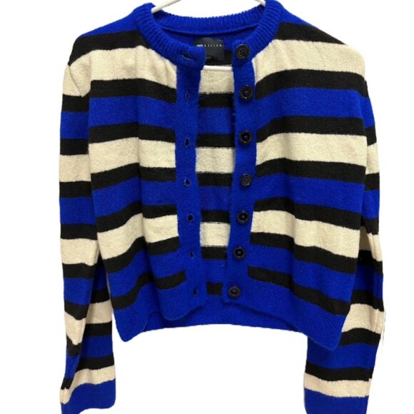 Women's retro striped sweater cardigan - Picture 1 of 1